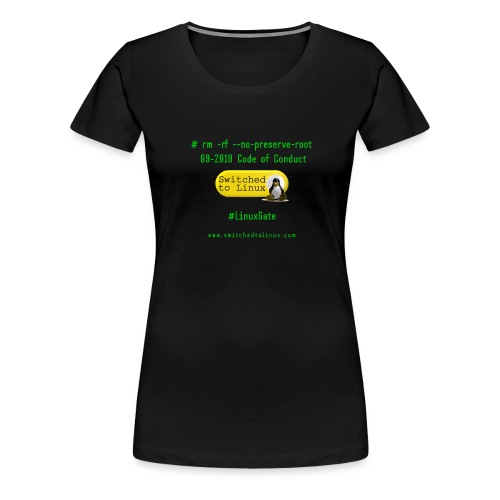 rm Linux Code of Conduct - Women's Premium T-Shirt