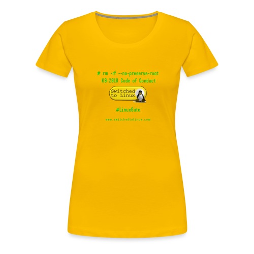 rm Linux Code of Conduct - Women's Premium T-Shirt