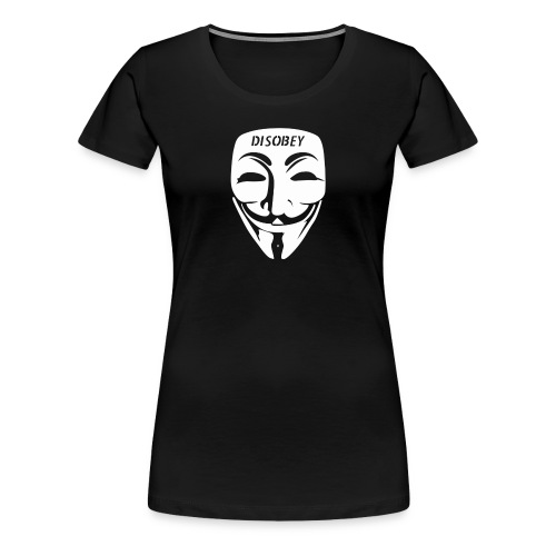 Anonymous Face Disobey Forehead gif - Women's Premium T-Shirt