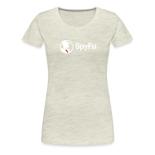SpyFu Logo Horiz White - Women's Premium T-Shirt