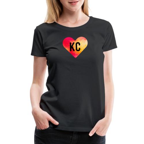KC Heart Red Gradient - Women's Premium T-Shirt
