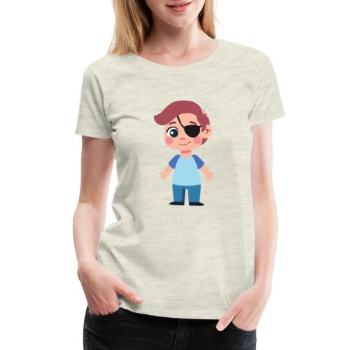 Boy with eye patch - Women's Premium T-Shirt