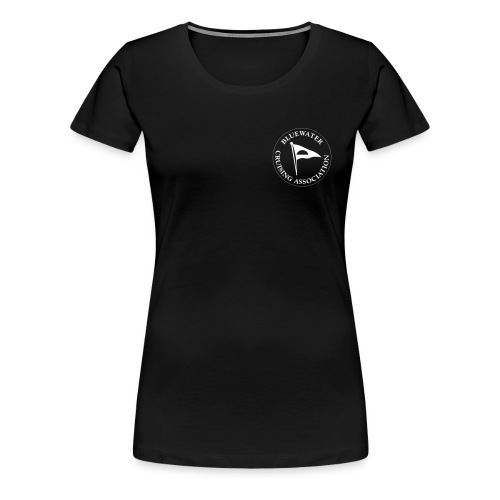 White Logo with Orca design back - Women's Premium T-Shirt
