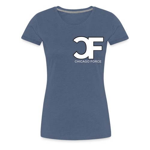 CF Logo Original vector w Chicago Force - Women's Premium T-Shirt