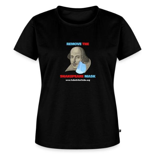 Remove Shakespeare Mask- Front & Back dark fabric - Women's Premium T-Shirt