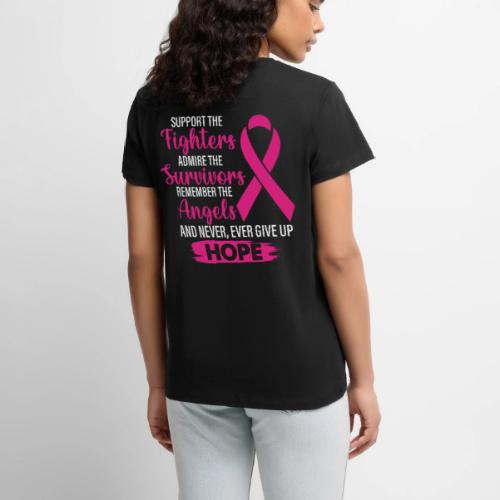 Breast cancer, Fighters, Survivors, Angels, Hope - Women's Premium T-Shirt
