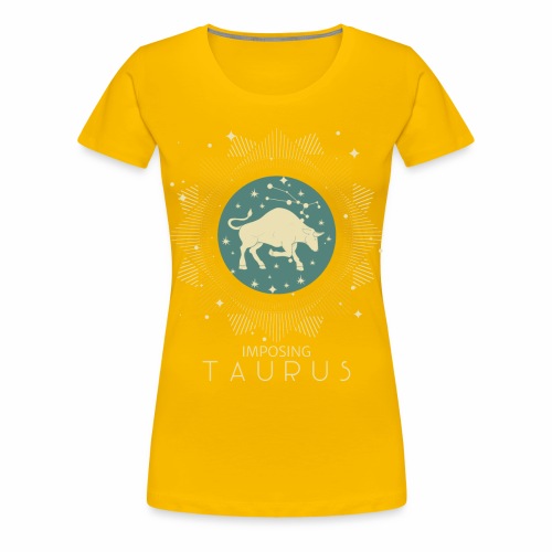 Zodiac Taurus Constellation Bull Star Sign May - Women's Premium T-Shirt
