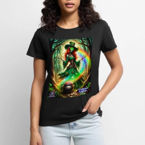 Fiona Undead Angel Leprechaun Queen #DFZ-004B - Women's Premium T-Shirt