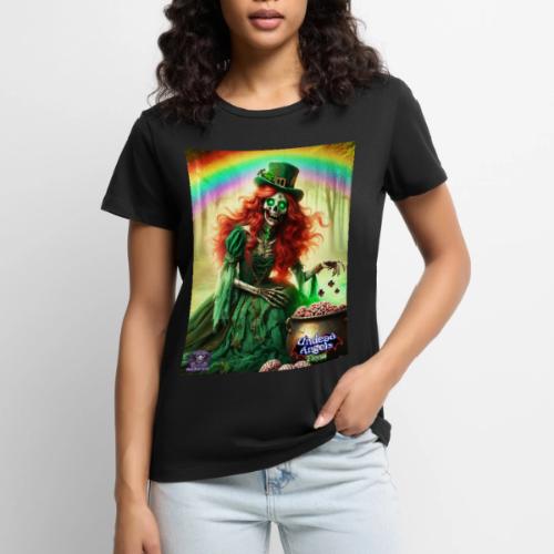 Fiona Undead Angel Leprechaun Queen #DFZ-007B - Women's Premium T-Shirt