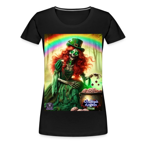 Fiona Undead Angel Leprechaun Queen #DFZ-007B - Women's Premium T-Shirt