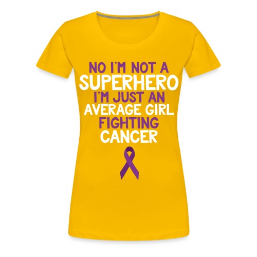 Cancer Fighter Superhero Girl - Women's Premium T-Shirt
