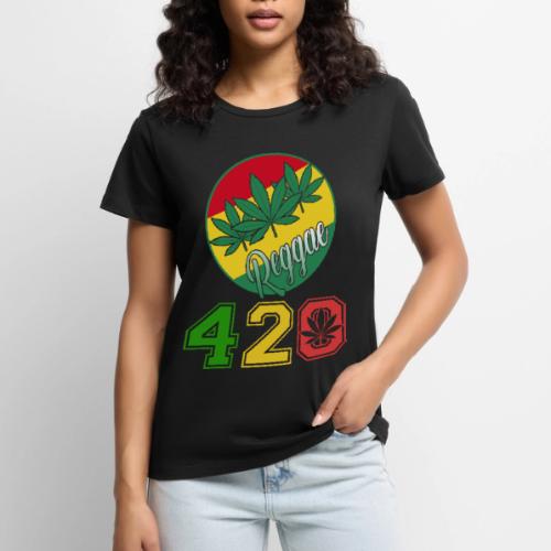 Lively 420 Reggae Ganja Weed Marijuana Design - Women's Premium T-Shirt
