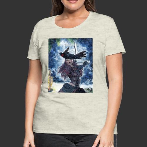 Undead Angel Vampire Pirate Captain Jacquotte F003 - Women's Premium T-Shirt
