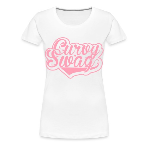 Curvy Swag Reversed Out Design - Women's Premium T-Shirt