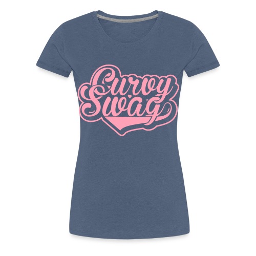 Curvy Swag Reversed Out Design - Women's Premium T-Shirt