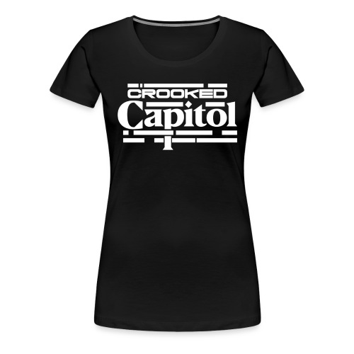 Crooked Capitol Logo White - Women's Premium T-Shirt