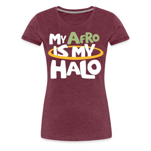 MY AFRO IS MY HALO (GREEN) - Women's Premium T-Shirt