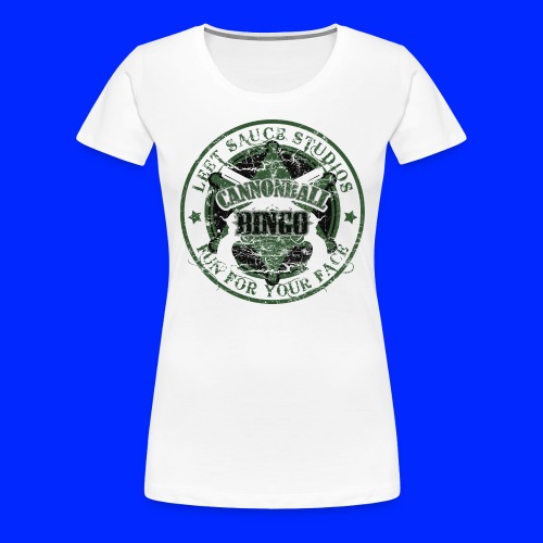 Vintage Cannonball Bingo Badge Dark Green - Women's Premium T-Shirt