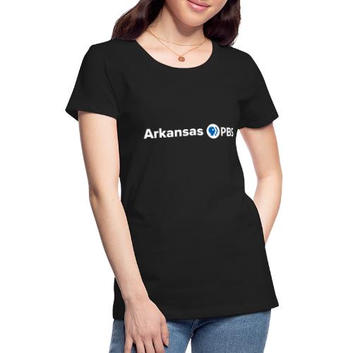 Arkansas PBS Logo WHITE - Women's Premium T-Shirt