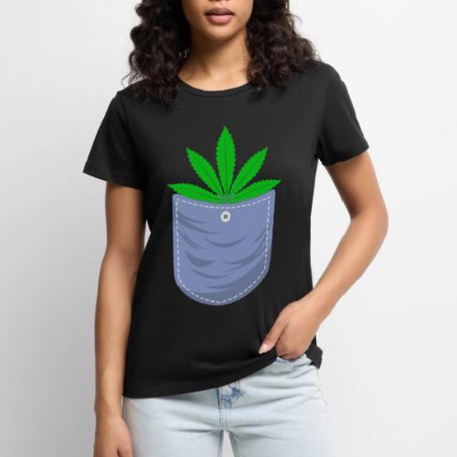 Jesting 420 Pocket Of Herb Weed Marijuana Design - Women's Premium T-Shirt