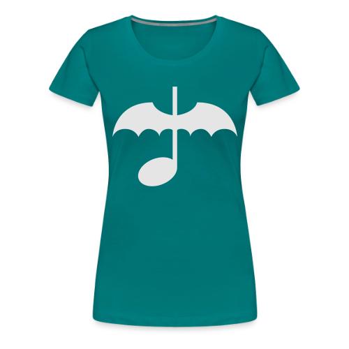 Music Note with Bat Wings - Women's Premium T-Shirt