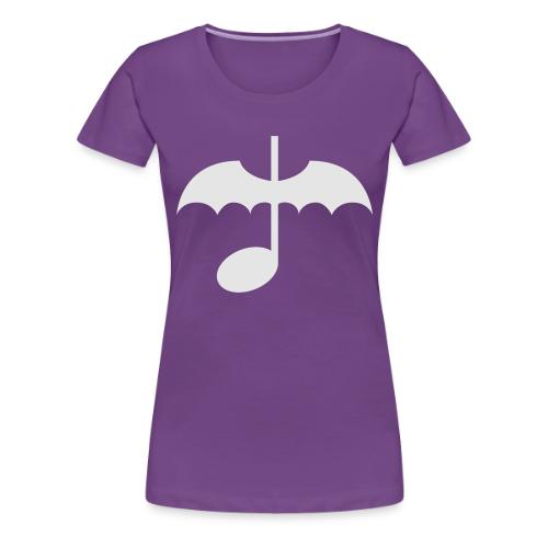 Music Note with Bat Wings - Women's Premium T-Shirt