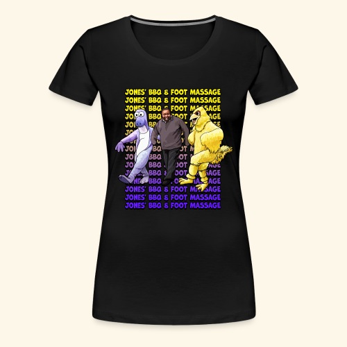 Jones BBQ and Foot Massage - Dancing Wall - Women's Premium T-Shirt