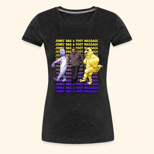 Jones BBQ and Foot Massage - Dancing Wall - Women's Premium T-Shirt
