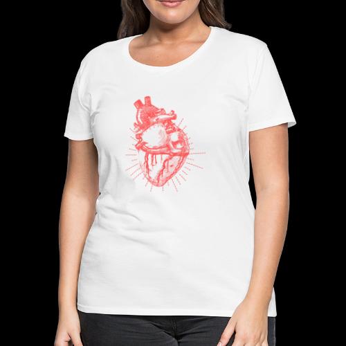 Hand Sketched Heart - Women's Premium T-Shirt