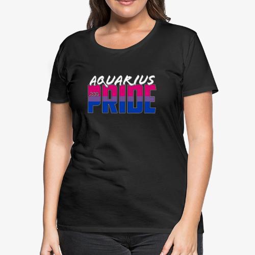 Aquarius Bisexual Pride Flag Zodiac Sign - Women's Premium T-Shirt
