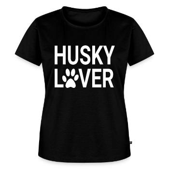 Husky Lovers, Husky Moms, Husky Dads - Women's Premium T-Shirt - black - Front - Selfina (174cm)
