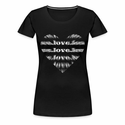 Love Heart Transperent - Girlfriend Gift Idea - Women's Premium T-Shirt