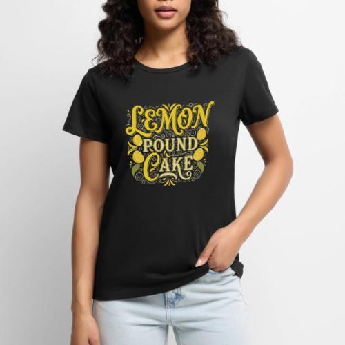 Lemon Pound Cake Vintage Flourish - Women's Premium T-Shirt