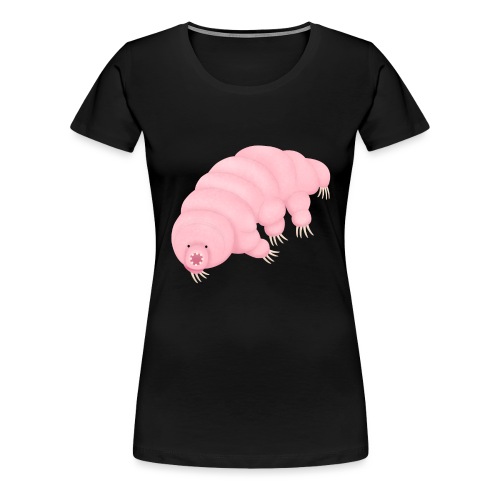 Cute pink tardigrade water bear cartoon - Women's Premium T-Shirt