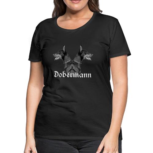 Doberman,dog head,dog face,doge,dog lover, - Women's Premium T-Shirt
