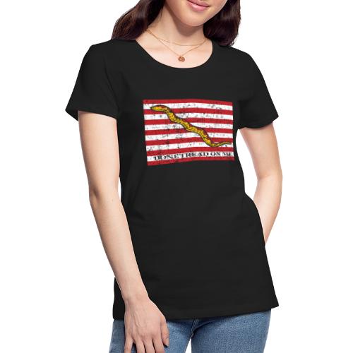 The Navy Rattlesnake Jack Dont Tread On Me Flag - Women's Premium T-Shirt