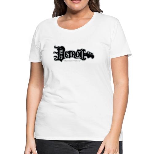 DETROIT GUITAR WTTD BLK SLR REG FONT - Women's Premium T-Shirt