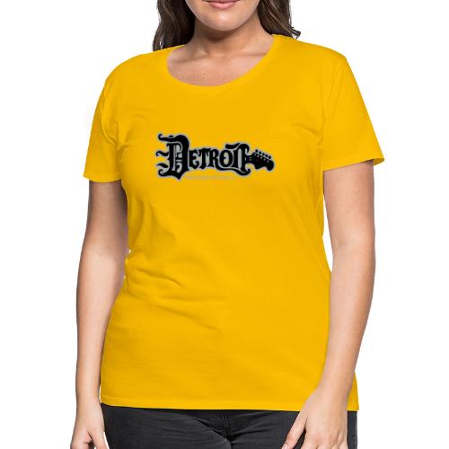 DETROIT GUITAR WTTD BLK SLR REG FONT - Women's Premium T-Shirt