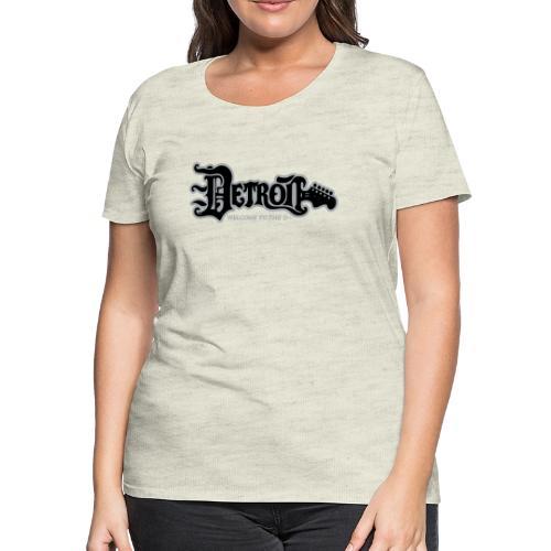 DETROIT GUITAR WTTD BLK SLR REG FONT - Women's Premium T-Shirt