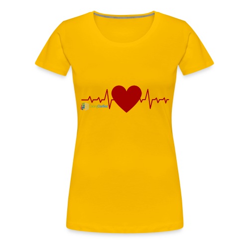 Heart with Heartbeat, Loving Medical Coding - Women's Premium T-Shirt