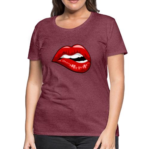 Lip Bite - Women's Premium T-Shirt