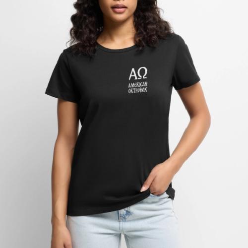 white logo American Orthodox - Women's Premium T-Shirt