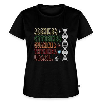 Nucleobases Biology Teacher DNA Biologist - Women's Premium T-Shirt - black - Front - Selfina (174cm)