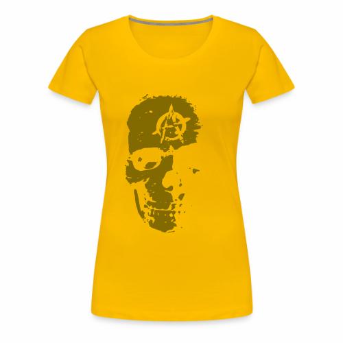 Anarchy Skull Gold Grunge Splatter Dots Gift Ideas - Women's Premium T-Shirt
