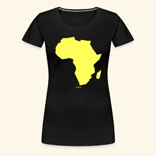Africa Map Continent yellow - T-shirt premium pour femmes