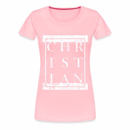 CHRISTIAN Religion - Grunge Block Box Gift Ideas - Women's Premium T-Shirt
