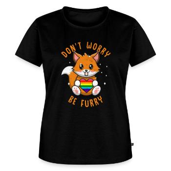 furry, furry pride, cat - Women's Premium T-Shirt - black - Front - Selfina (174cm)
