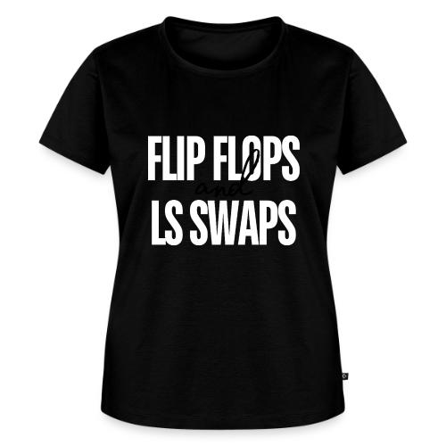 Flip Flops & LS Swaps (WHITE) - Women's Premium T-Shirt