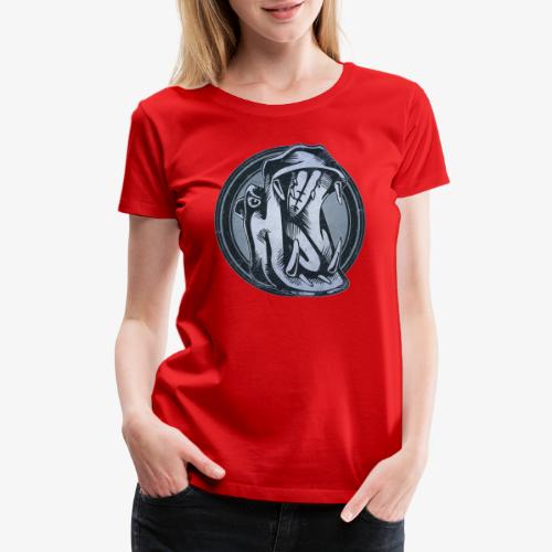 Wild Hippo Grunge Animal - Women's Premium T-Shirt