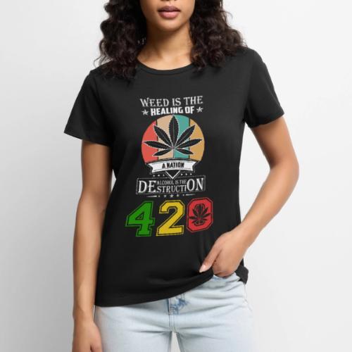 The Power of Weed, Healing the Nation with Weed - Women's Premium T-Shirt
